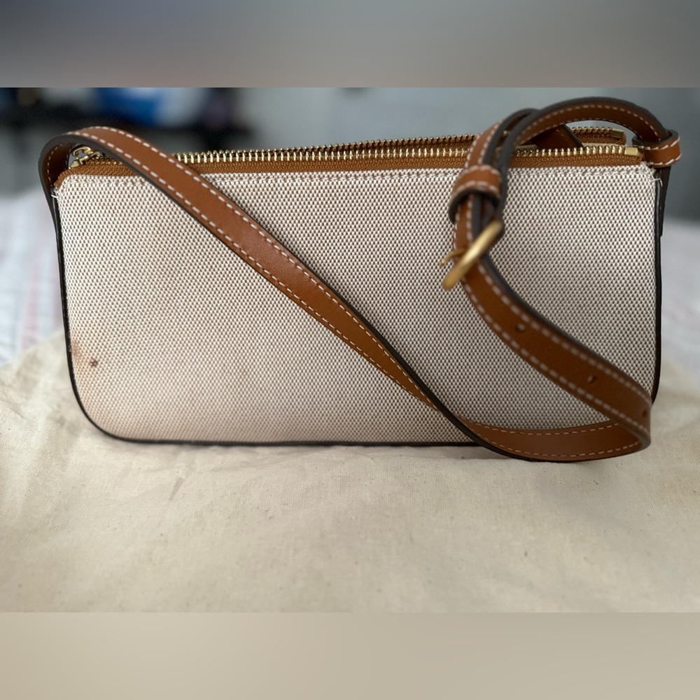 Tory Burch McGraw Canvas Wedge Shoulder Bag - Picture 7 of 9